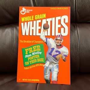 1993 Wheaties poster. Jim Kelly, quarterback Buffalo Bills.